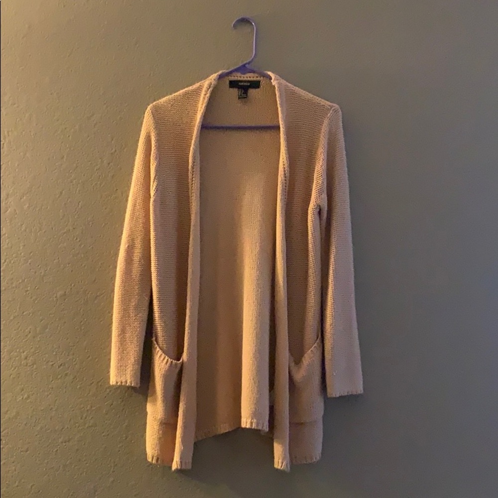 FXXI Blush Knit Long Cardigan